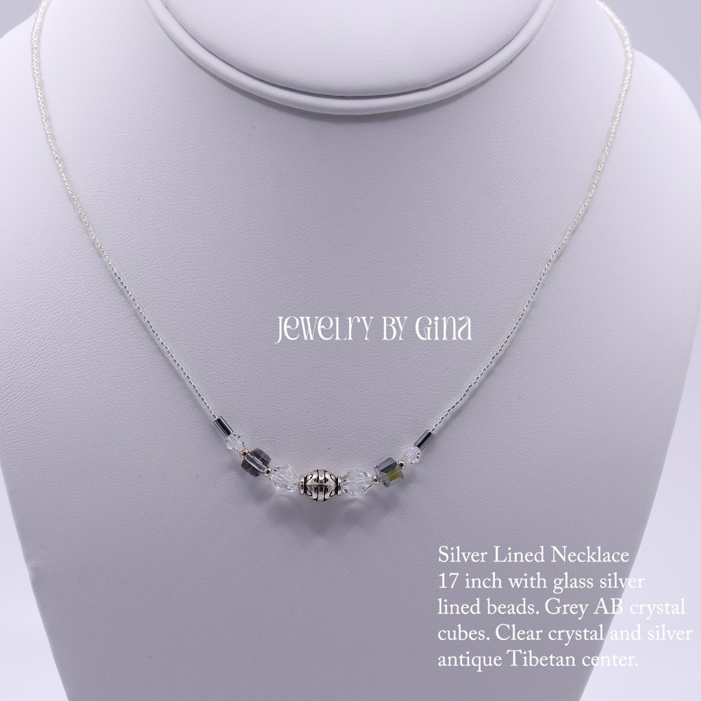 Silver Lined Necklace